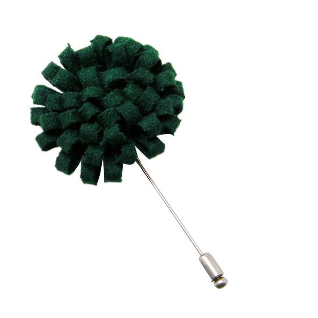 shlax & wing Green Wool Felt Lapel Flowers Boutonniere Stick Pin Men’s Accessories Handmade Necktie Grandes ahorros
