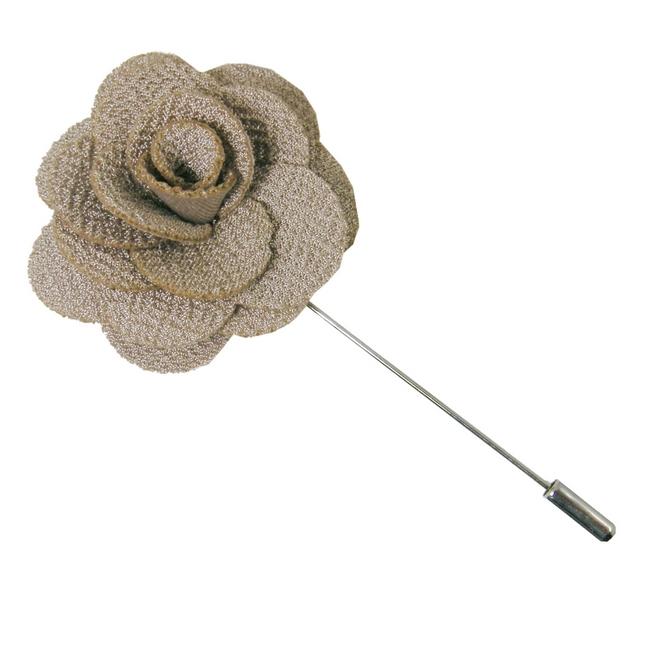 shlax & wing Khaki Cotton Blend Lapel Flowers Boutonniere Stick Pin Men’s Accessories Handmade Necktie Rebajas de fin de temporada