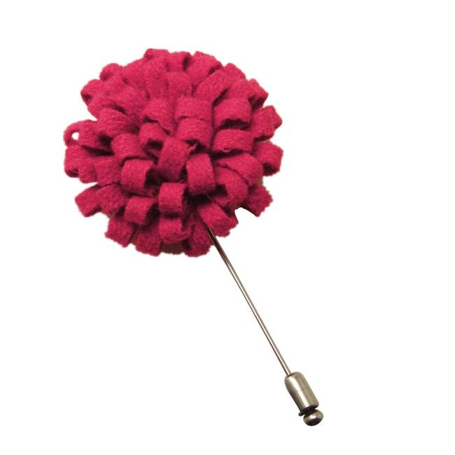 shlax & wing Pink Wool Felt Lapel Flowers Boutonniere Stick Pin Men’s Accessories Handmade Necktie Rebajas