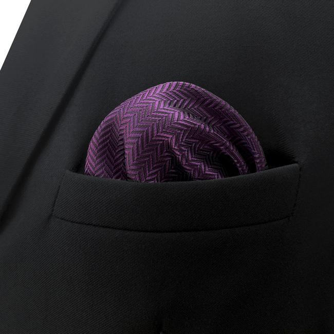 shlax & wing CH11 Purple Solid Silk Mens Pocket Square Wedding Classic Handkerchief Dress Accessory Hanky Rebajas baratas