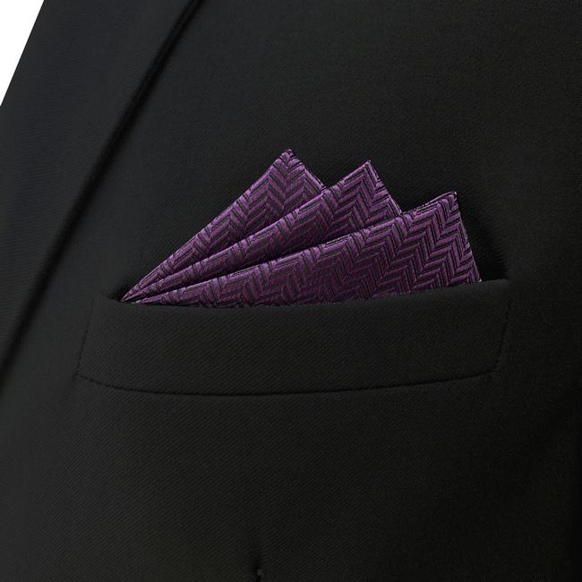 shlax & wing CH11 Purple Solid Silk Mens Pocket Square Wedding Classic Handkerchief Dress Accessory Hanky Rebajas baratas