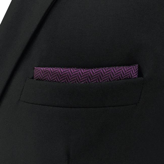 shlax & wing CH11 Purple Solid Silk Mens Pocket Square Wedding Classic Handkerchief Dress Accessory Hanky Rebajas baratas