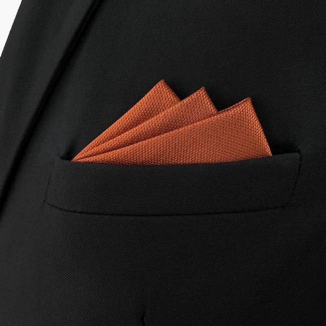 shlax & wing CH16 Solid Orange Silk Mens Pocket Square Fashion Wedding Acceossories Hanky Brand New Handkerchief Ventas relámpago