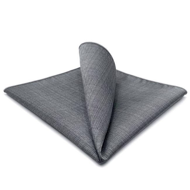 shlax & wing CH20 Gray Solid Silk Mens Pocket Square Fashion Wedding Acceossories Hanky Brand New Handkerchief