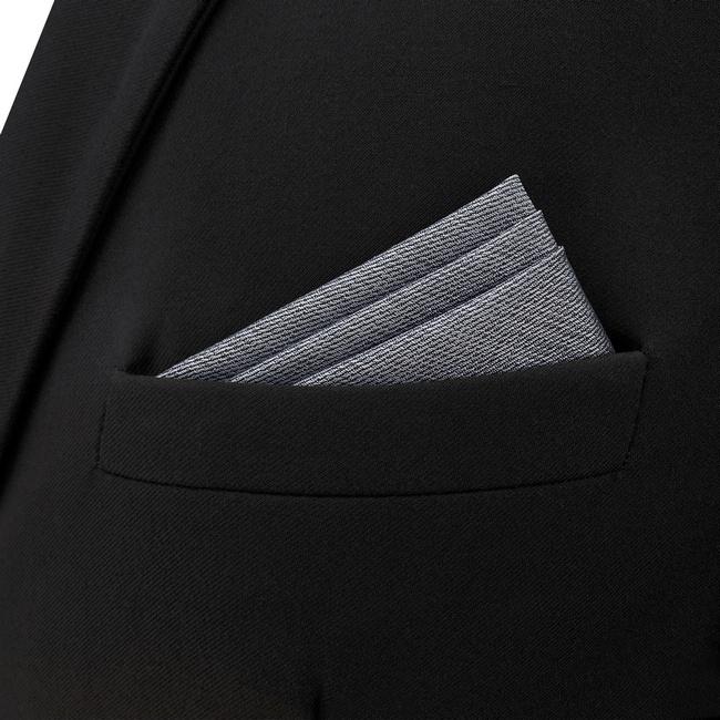 shlax & wing CH20 Gray Solid Silk Mens Pocket Square Fashion Wedding Acceossories Hanky Brand New Handkerchief Tienda