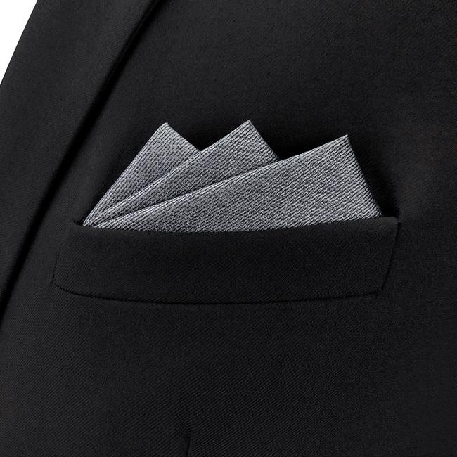 shlax & wing CH20 Gray Solid Silk Mens Pocket Square Fashion Wedding Acceossories Hanky Brand New Handkerchief Tienda