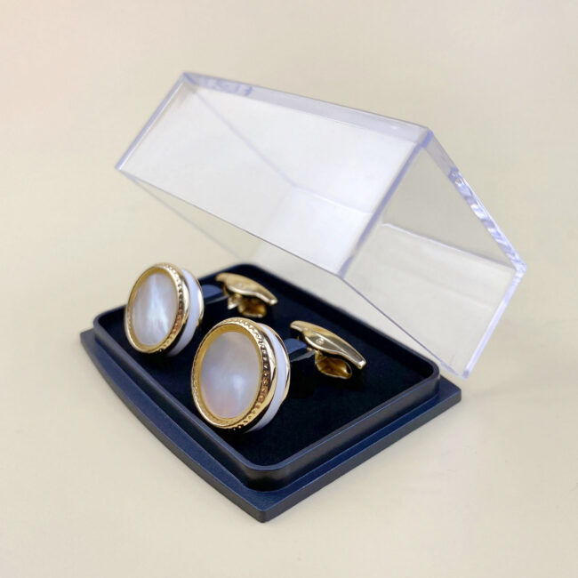 shlax & wing Stainless steel Mens Cufflinks Mother of Pearl Personalized French Shirt Pair of Cuffs 97 Rebajas top