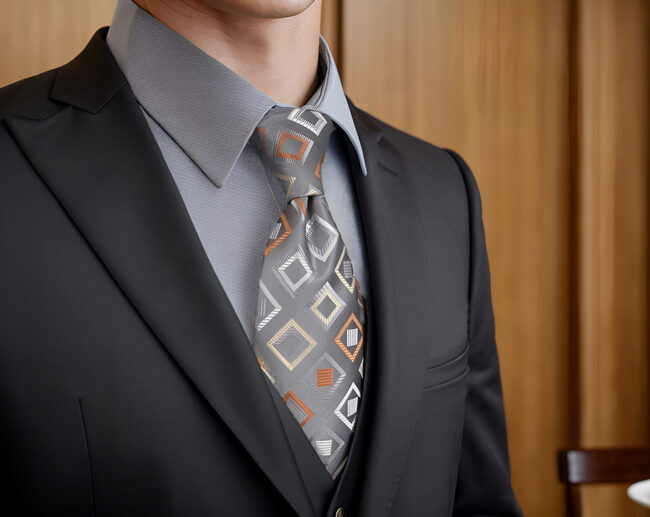 shlax & wing A53 Grey Checkes Mens Neckties Hanky Set Classic Fashion Business Skinny Ties Oferta especial