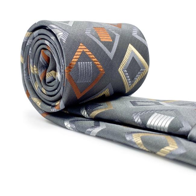shlax & wing A53 Grey Checkes Mens Neckties Hanky Set Classic Fashion Business Skinny Ties Oferta especial