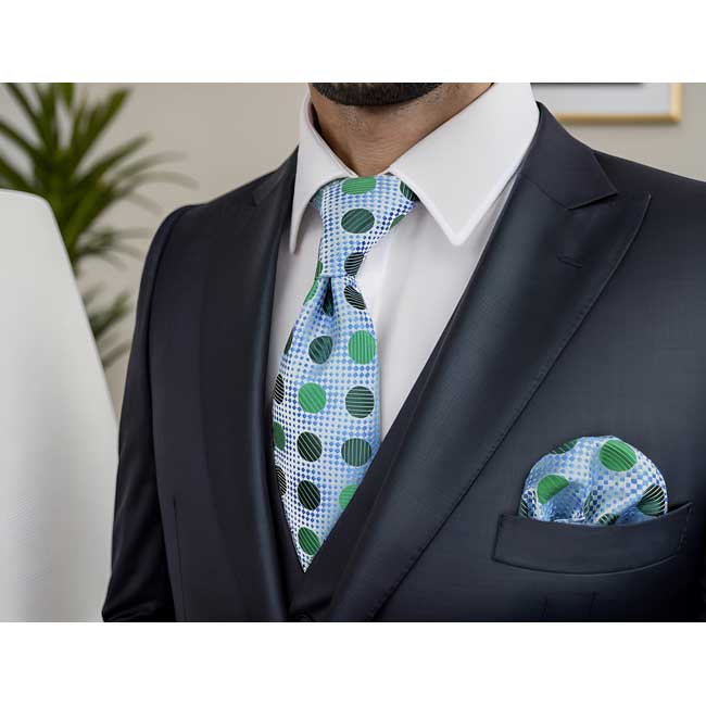 shlax & wing A55 Emerald Green Polka Dots Mens Neckties Hanky Set Fashion Classic Wedding Extra Long Size Gift Ties Últimos 3 días
