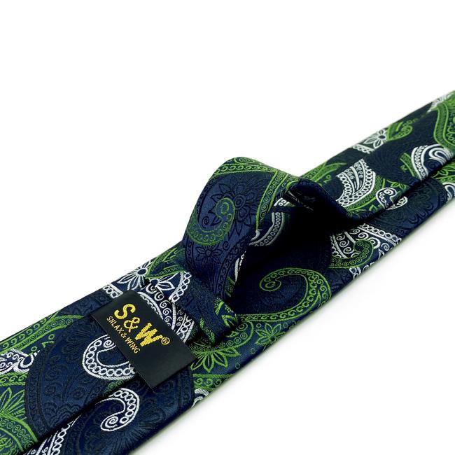 shlax & wing A58 Blue Green Paisley Mens Neckties Classic Wedding Ties Groom ÚLTIMAS EDICIONES