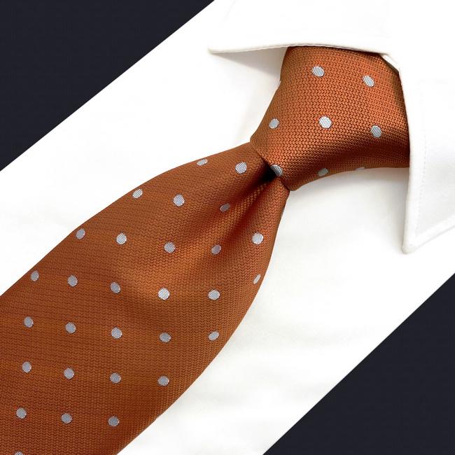 shlax & wing A64 Orange Dots Mens Neckties Hanky Set Fashion Classic Wedding Party Gift Promoción por tiempo limitado
