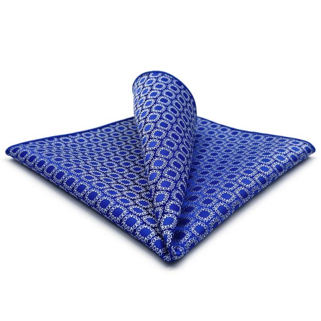 shlax & wing AH93 Blue Checkes Silk Mens Pocket Square Classic Brand New Handkerchief Fashion Wedding Solo queda un día