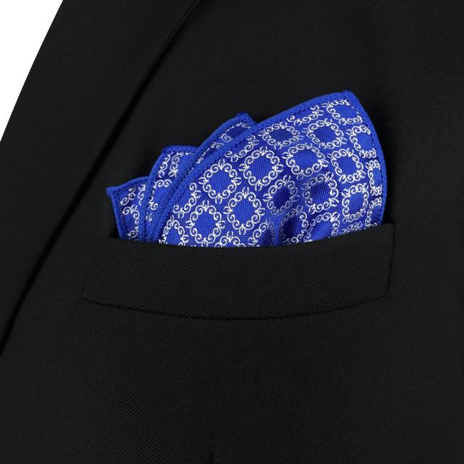 shlax & wing AH93 Blue Checkes Silk Mens Pocket Square Classic Brand New Handkerchief Fashion Wedding Solo queda un día