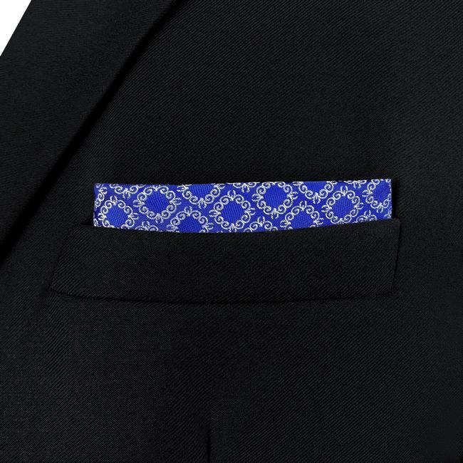 shlax & wing AH93 Blue Checkes Silk Mens Pocket Square Classic Brand New Handkerchief Fashion Wedding Solo queda un día