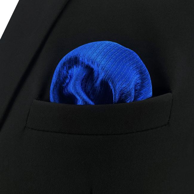 shlax & wing CH32 Blue Solid Silk Mens Pocket Square Classic Brand New Handkerchief Fashion Wedding Acceossories Hanky Grandes descuentos