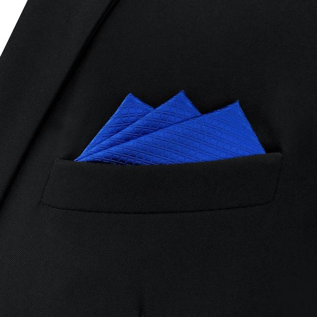 shlax & wing CH32 Blue Solid Silk Mens Pocket Square Classic Brand New Handkerchief Fashion Wedding Acceossories Hanky Grandes descuentos