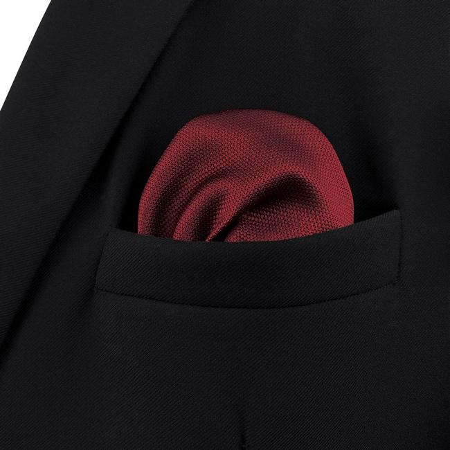 shlax & wing CH33 Classic Red Solid Mens Pocket Square Silk Brand New Handkerchief Fashion Wedding Acceossories Hanky Liquidación