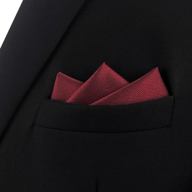shlax & wing CH33 Classic Red Solid Mens Pocket Square Silk Brand New Handkerchief Fashion Wedding Acceossories Hanky Liquidación