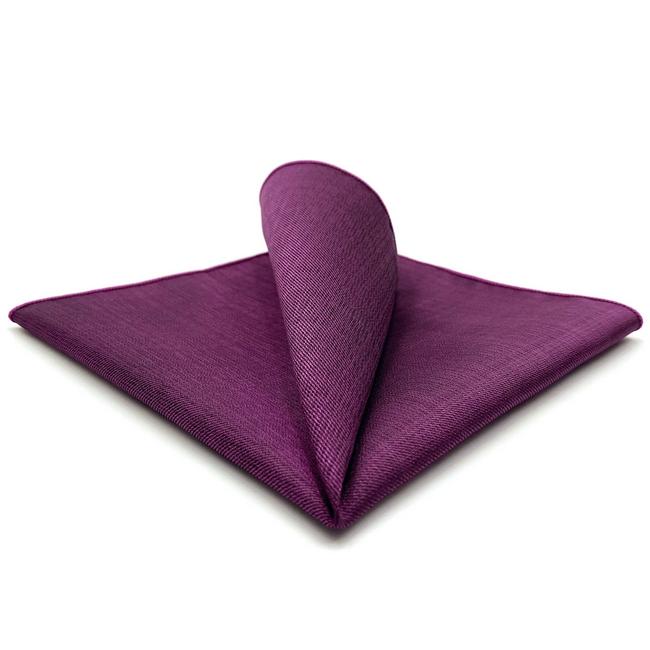 shlax & wing DH11 Purple Solid Mens Pocket Square Silk Wedding Fashion Handkerchief Novelty Groom Dress Hanky
