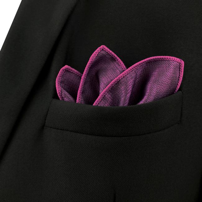 shlax & wing DH11 Purple Solid Mens Pocket Square Silk Wedding Fashion Handkerchief Novelty Groom Dress Hanky Tienda de fábrica