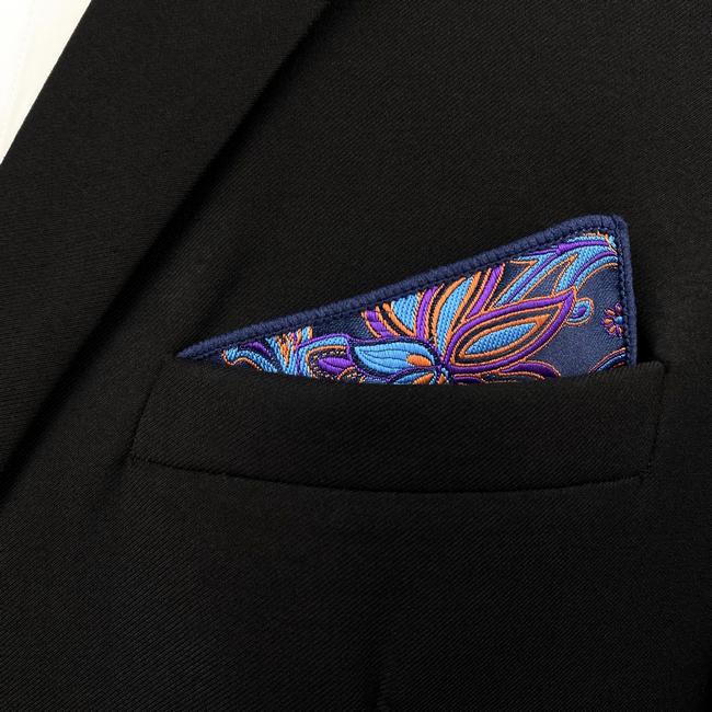 shlax & wing HH13 Multicolor Paisley Mens Pocket Square Silk Fashion Wedding Handkerchief Classic Brand New Hanky Ahorra y exporta