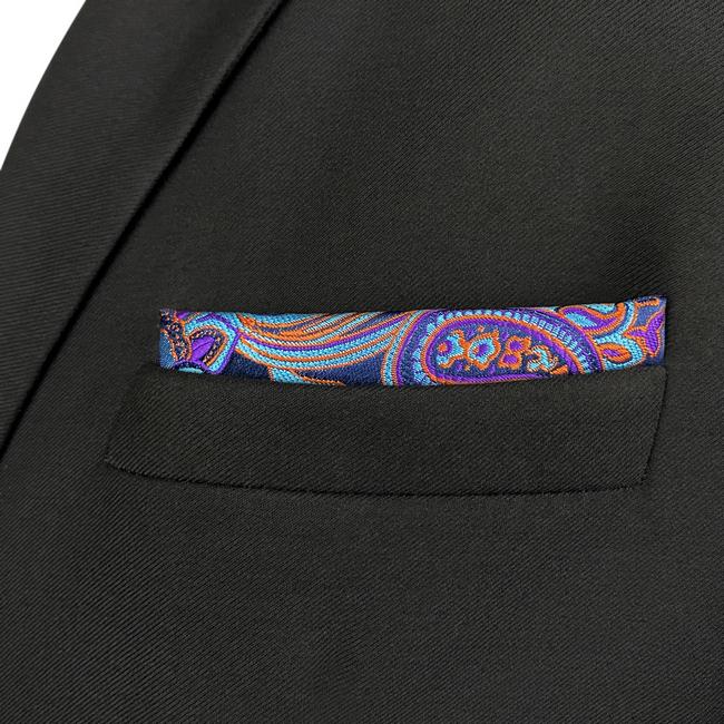 shlax & wing HH13 Multicolor Paisley Mens Pocket Square Silk Fashion Wedding Handkerchief Classic Brand New Hanky Ahorra y exporta