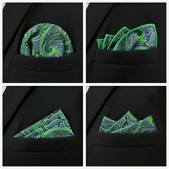 shlax & wing 5 Pieces Assorted Mens Pocket Square Fashion Gift Classic Handkerchiefs Set 2-89 Libre de impuestos