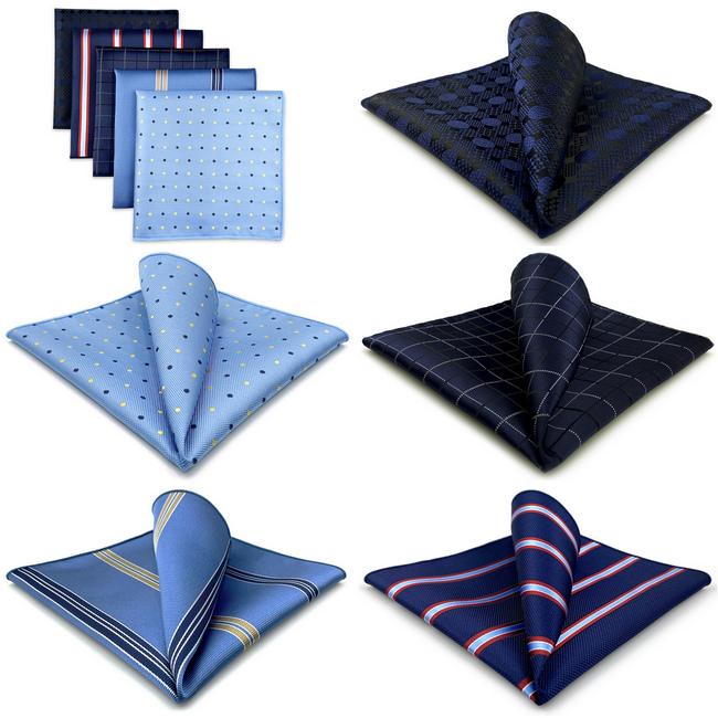 shlax & wing 5 Pieces Assorted Mens Pocket Square Fashion Gift Classic Handkerchiefs Set 2-90 Descuentos del mes