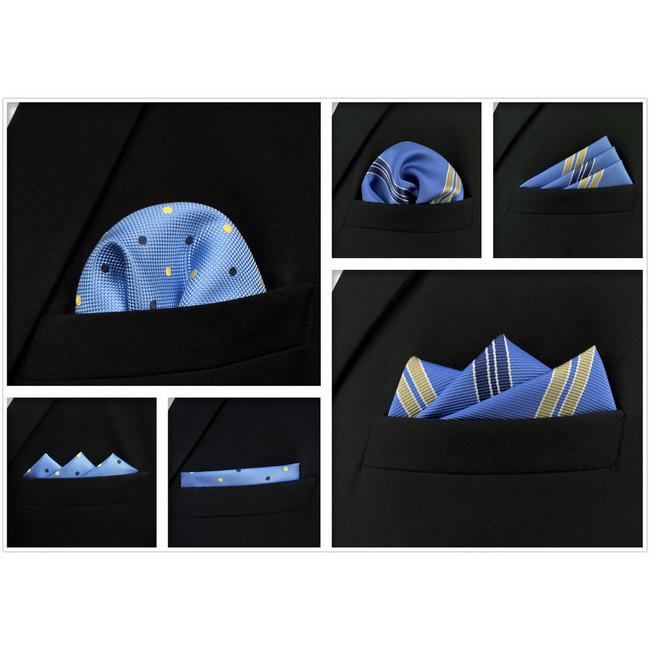 shlax & wing 5 Pieces Assorted Mens Pocket Square Fashion Gift Classic Handkerchiefs Set 2-90 Descuentos del mes