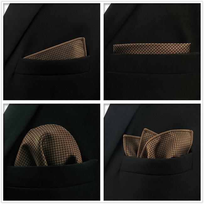 shlax & wing 5 Pieces Assorted Mens Pocket Square Fashion Gift Classic Handkerchiefs Set 2-91 Oferta exclusiva