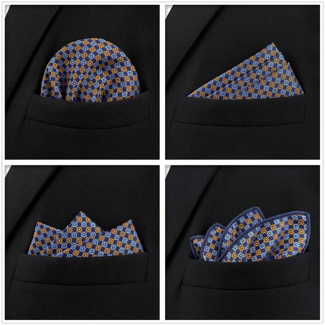 shlax & wing 5 Pieces Assorted Mens Pocket Square Fashion Gift Classic Handkerchiefs Set 2-92 Última moda