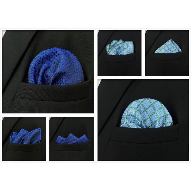 shlax & wing 5 Pieces Assorted Mens Pocket Square Fashion Gift Classic Handkerchiefs Set 2-95 Descuento por venta flash