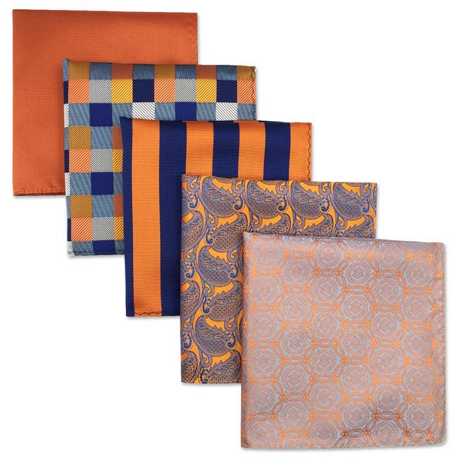 shlax & wing 5 Pieces Assorted Mens Pocket Square Fashion Gift Classic Handkerchiefs Set 3-21 Precio ultrabajo