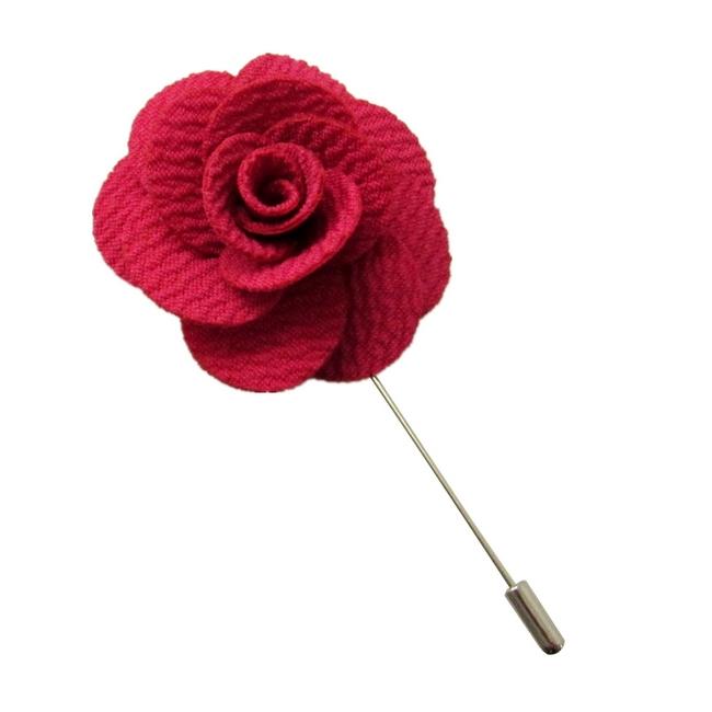 shlax & wing Rose Red Cotton Blend Lapel Flowers Boutonniere Stick Pin Men’s Accessories Handmade Necktie Ofertas