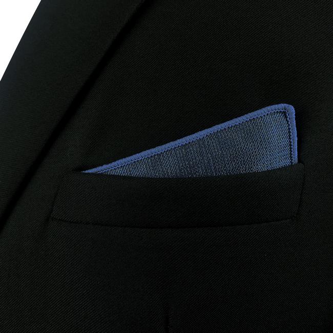 shlax & wing DH20 Navy Solid Mens Pocket Square Silk Dress Classic Hanky Wedding Fashion Handkerchief Envío gratis