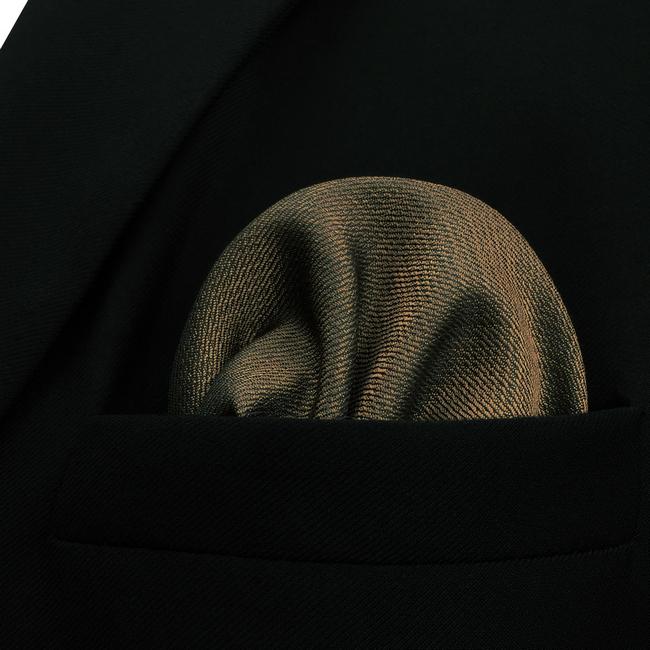 shlax & wing DH27 Brown Solid Mens Pocket Square Silk Fashion Dress Handkerchief Classic Brand New Hanky Últimos 3 días