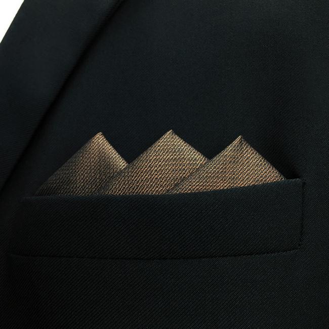 shlax & wing DH27 Brown Solid Mens Pocket Square Silk Fashion Dress Handkerchief Classic Brand New Hanky Últimos 3 días