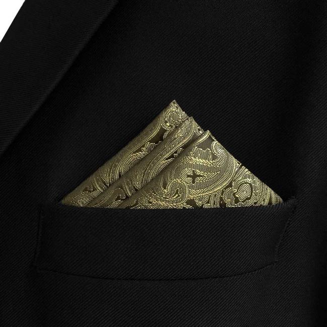 shlax & wing EH16 Brown Paisley Mens Pocket Square Silk Fashion Hanky Groom Dress Wedding Oferta especial de fábrica