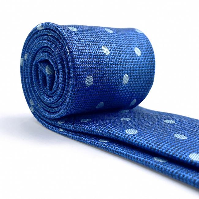 shlax & wing A84 Blue Polka Dots Mens Neckties Pocket Square Set Fashion Business Accessory Classic 63″ Promoción trimestral