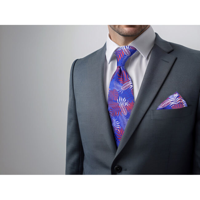 shlax & wing A91 Blue Red Abstract Mens Necktie Pocket Square Set Wedding Fashion Extra Long Size Brand New Dress Tienda de fábrica