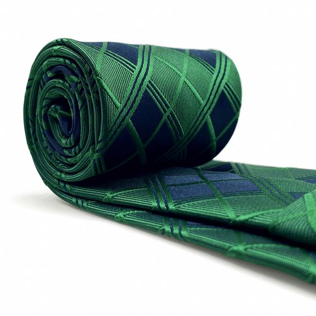 shlax & wing A92 Checked Green Mens Necktie Pocket Square Set Jacquard Woven Classic Groom 63″ Business Limitado a 3 días