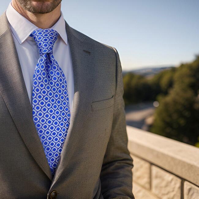 shlax & wing A93 Blue Checkes Silk Mens Ties Pocket Square Set Classic Brand New Skinny Necktie Fashion Wedding 63″ Ahorra y exporta