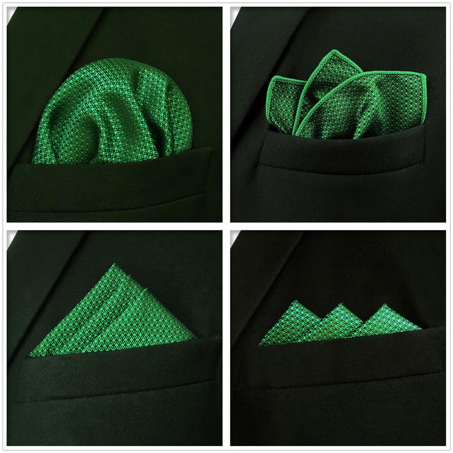 shlax & wing 5 Pieces Green Blue Mens Pocket Square Fashion Gift Classic Handkerchiefs Set 2-100 Ofertas de temporada