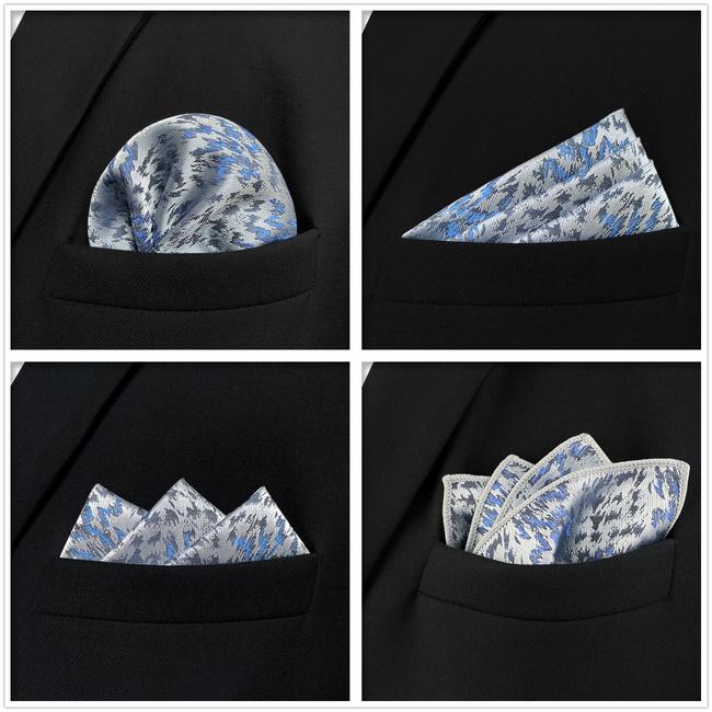 shlax & wing 5 Pieces Grey Mens Pocket Square Fashion Gift Classic Handkerchiefs Set 1-77 Rebajas de fin de temporada