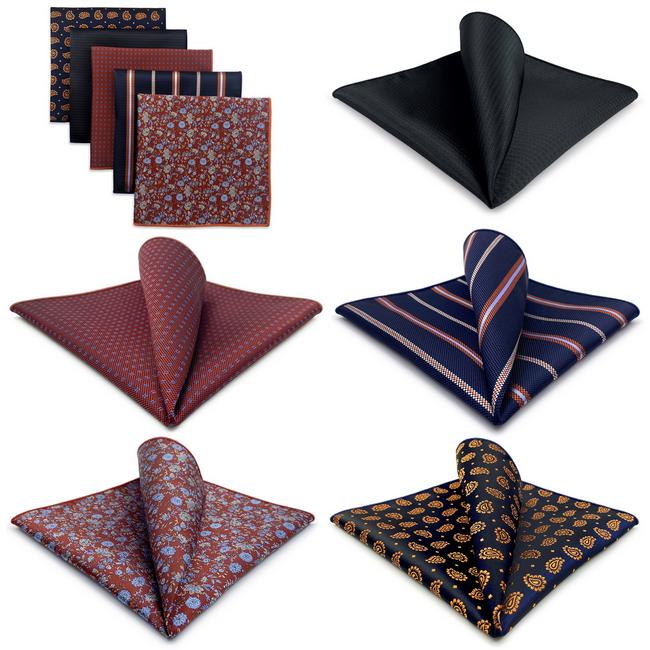 shlax & wing 5 Pieces Mens Pocket Square Brand New Gift Classic Acceossories Handkerchiefs Set 5-1 Devoluciones gratuitas