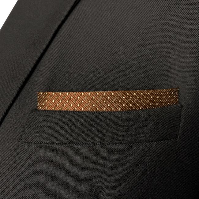shlax & wing HH21 Brown Polka Dots Silk Mens Pocket Square Classic Fashion Handkerchief Brand New Accessory Hanky Venta caliente