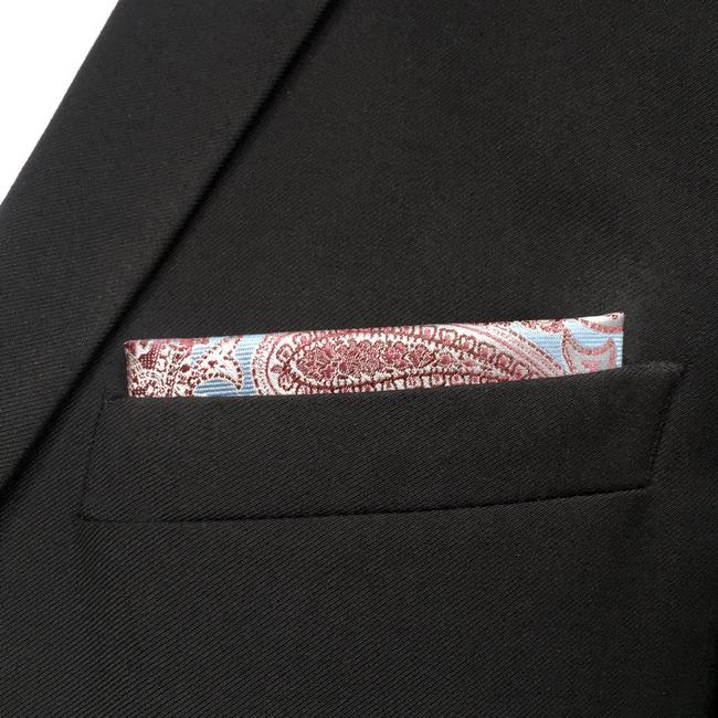 shlax & wing FH7 Azure pink Silk Mens Pocket Square Wedding Fashion Handkerchief Novelty Dress Hanky Ventas relámpago