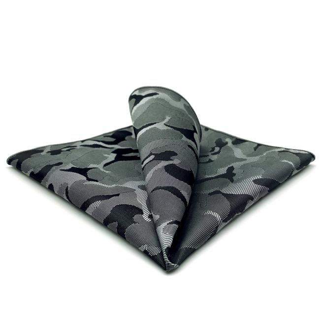 shlax & wing EH30 Dark Grey Abstract Silk Mens Pocket Square Brand New Fashion Handkerchief Classic Accessory Hanky Oferta especial