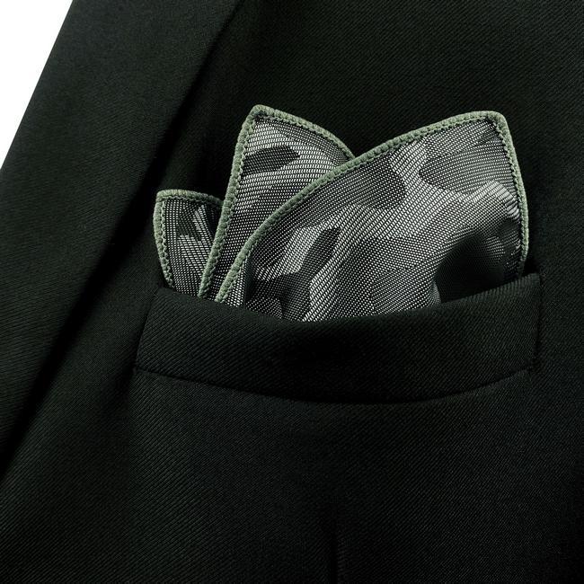 shlax & wing EH30 Dark Grey Abstract Silk Mens Pocket Square Brand New Fashion Handkerchief Classic Accessory Hanky Oferta especial